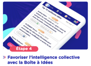 étape 4 application energic : favoriser l'intelligence collective avec la boîte à idées